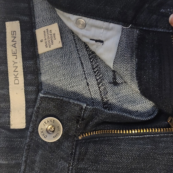 DKNY Dark Denim Bell Bottom Jeans - Picture 2 of 3